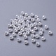 Bianco imitazione grosso allentati acrilici rotondi perline spacer perle per gioielli bambini X-PACR-5D-1-2
