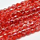 Faceted Teardrop Half Rainbow Plated Transparent Electroplate Glass Beads Strands EGLA-J132-HR12-1