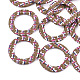 Rafia hecha a mano tejido anillos de unión WOVE-T005-29A-1