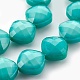 Chapelets de perles en verre opaque de couleur unie GLAA-E405-04-A04-1