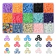 97.5g 15 couleurs ensemble de perles en argile polymère faites à la main CLAY-YW0001-51-1