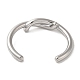 304 Stainless Steel Wire Wrap Cuff Bangles BJEW-Q773-06D-P-2