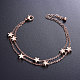 SHEGRACE Chic Titanium Steel Multi-strand Bracelets JB265B-2