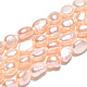 Fili di perle di perle d'acqua dolce coltivate naturali PEAR-N014-05J-3