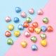 25 pz. Perle di porcellana perlate fatte a mano in 5 colori PORC-YW0001-02-5