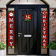 Cartello appeso in poliestere per decorazioni per il portico della porta d'ingresso dell'home office HJEW-WH0023-017-3