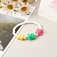Bracelet de perles acryliques en forme d'ours pour enfant BJEW-JB06676-3