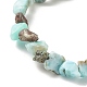 Natural Larimar Beads Stretch Bracelet for Kids BJEW-JB07031-06-5