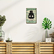 ビンテージ金属鉄ブリキ看板ポスター  バーの壁の装飾  レストラン  カフェパブ  縦長の長方形  猫の模様  300x200x0.5mm AJEW-WH0157-632-6