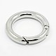 Zinc Alloy Ring Spring Gate Rings PALLOY-O011-P-1