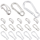 GORGECRAFT 3 Styles 18PCS Flag Pole Snap Clip Hooks Flagpole Attachment Stainless Steel Carabiner Clips Marine Boat Clips for Ropes for Keychain Dog Leashes Fishing Camping FIND-GF0002-26-1