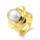 Verstellbarer Ring mit natürlicher Perlenblume RJEW-F125-04G-4