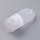 創造的なポータブルシリコンポイントボトリング  シャワーシャンプー化粧品エマルジョン貯蔵ボトル  透明  93x42mm  容量：約37ml（1.25液量オンス） X-MRMJ-WH0006-F04-37ml-2