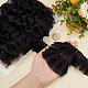 GORGECRAFT 11 Yards Black Double-Layer Pleated Chiffon Lace Trim 5cm Wide 2-Layer Gathered Ruffle Trim Edging Tulle Trimmings Fabric Ribbon for Home DIY Sewing Crafts Costume Pillowcase Embellishments OCOR-GF0002-14C-3