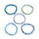 Сверкающие стеклянные круглые браслеты из бисера стрейч для женщин BJEW-JB09424-1