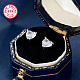 Rhodium Plated Sterling Silver Heart Stud Earrings FR3170-5