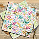 12 лист бумажных подушечек для альбомов с бабочками PW-WG52093-01-4
