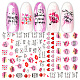 Art des ongles de la saint-valentin stickers MRMJ-Q080-F628-2