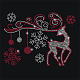 NBEADS Christmas Deer Bling Rhinestone Sticker DIY-WH0303-193-2
