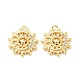 Brass Micro Pave Clear Cubic Zirconia Charms KK-H460-28G-1