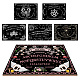 CREATCABIN Pendulum Dowsing Divination Board Set Black Pink Skull Wood Spirit Talking Board with Heart Planchette Rectangle Spirit Hunt Metaphysical Message Decoration for Halloween 11.8X8.3 in DJEW-WH0324-033-4