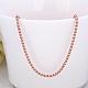 Rose Gold Plated Tin Alloy Box Chain Necklaces NJEW-BB10188-18RG-1