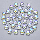 Perles de verre peintes par pulvérisation transparent GLAA-R211-04-G03-1