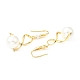 Plastic Pearl Infinity Dangle Earrings with Cubic Zirconia EJEW-Q770-03G-2