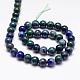 Natural Chrysocolla and Lapis Lazuli Beads Strands G-P132-09-8mm-2