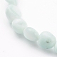 Bracelets de perles extensibles en larimar naturel X-BJEW-JB05929-02-2