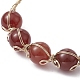 Bracelet à perles rondes en pierres précieuses naturelles et synthétiques mélangées BJEW-JB09591-3