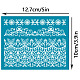 OLYCRAFT 5x4 Inch/12.7x10cm Clay Stencils Baroque Silk Screen Printing Stencils Floral Mesh Transfer Stencils Retro Pattern Reusable Washable Mesh Stencil for Polymer Clay Jewelry Earrings Making DIY-WH0341-369-2