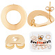 Beebeecraft 20Pcs Brass Donut Stud Earring Findings KK-BBC0004-87-1