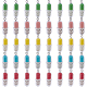 Sunnyclue 40 Stück 5 Farben durchscheinende Kunststoffanhänger KY-SC0001-75-1