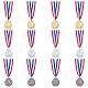 Ahandmaker 12 pièces 3 styles médailles en alliage de zinc NJEW-GA0001-02-1