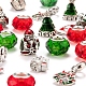 36pcs 8 juegos de perlas de vidrio de aleación de estilo europeo con temática navideña de estilo DIY-LS0003-11-5