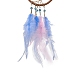 Tela/red tejida de hierro con adornos colgantes de plumas AJEW-B017-20-5