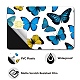 PVC プラスチック防水カード ステッカー  銀行カードの装飾用の粘着カードスキン  長方形  蝶  186.3x137.3mm DIY-WH0432-045-3