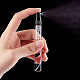BENECREAT 25PCS 10ml Mini Glass Fine Mist Spray Tubes Transparent Travel Empty Perfume Bottles with Black Lids for Perfume MRMJ-BC0002-12A-3