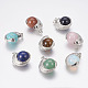 Natural & Synthetic Mixed Stone Pendants G-G651-D-1