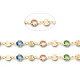 Chaînes de perles de verre rondes faites à la main CHC-K011-10G-2