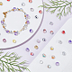 SUPERFINDINGS 180Pcs 10 Style Glass Beads 8mm Lampwork Glass Beads Round Crackle Spacer Beads for Bracelet Jewelry Making Hole: 1.4mm GLAA-FH0001-48-4