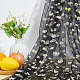 Benecreat 4 Yard Blumen-Spitzenstoff Gänseblümchen Polyamid schwarzer Nylon-Tüll-Netzstoff 59 Zoll breit für Halloween-Dekoration DIY-WH0349-86A-4