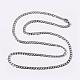 304 bordillos de acero inoxidable conjuntos cadenas de joya SJEW-L178-03-2