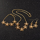 Цветок кулон ожерелье 304 из нержавеющей стали SJEW-L429-07-1
