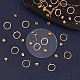 Beebeecraft 20Pcs/Box 18K Gold Plated Circle Earring Studs Round Geometry Earring Posts with 20Pcs Butterfly Ear Back for Women Girl Jewelry Making DIY Crafts KK-BBC0002-82-4