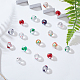Superfindings 20ppcs 5 perles en émail de verre transparent de style GLAA-FH0001-47-4