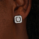 Boucles d'oreilles clips en laiton et strass SZ0570-2