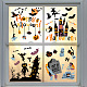Decoraciones autoadhesivas de la ventana de la lona del aceite de la fibra química del tema de Halloween AJEW-WH0182-003-2
