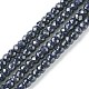 Synthetic Blue Goldstone Beads Strands G-F748-O02-01-1